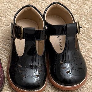 Black Patent Felix & Flora Kids Shoes with Buckle
